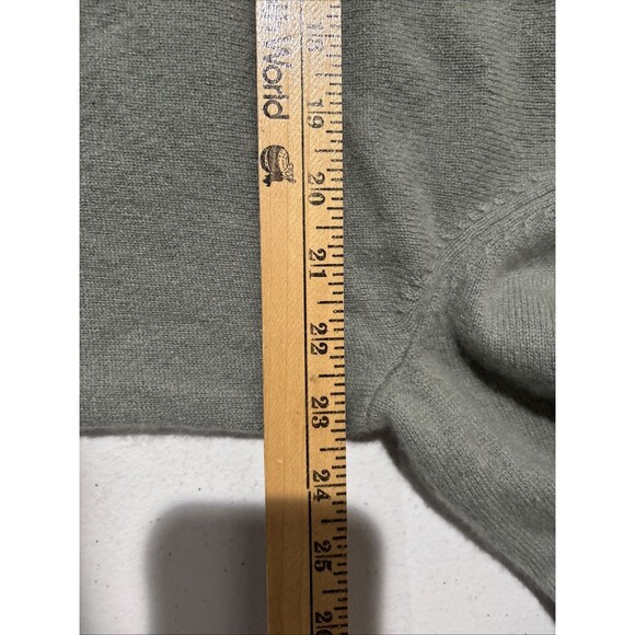 Nordstrom 100% Cashmere Sweater Mens Large Green/Gray Crewneck Pullover - Picture 6 of 11